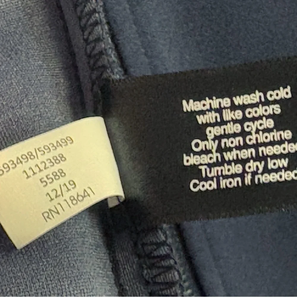 Lane Bryant Navy Blue Long Sleeve Pleated Peplum Waist Zip Jacket 20 - Picture 14 of 16